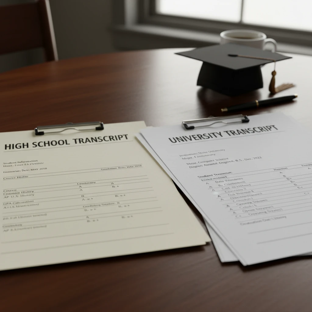 Hình ảnh bảng điểm học tập trong du học Mỹ