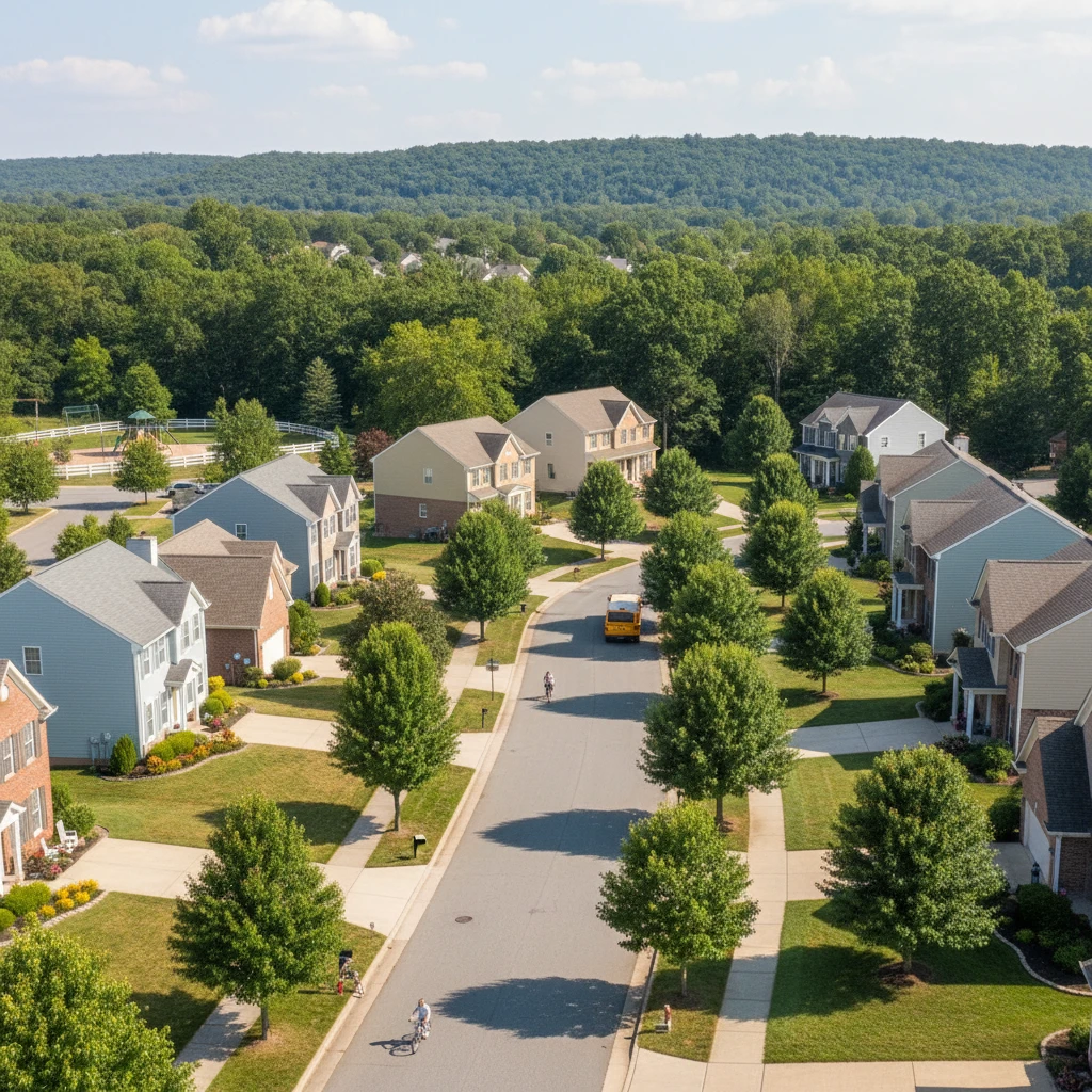 Hình ảnh vùng ngoại ô an toàn tại Mỹ.