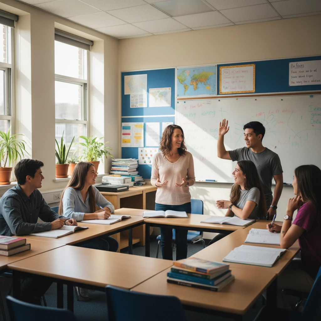 Học phí du học tiếng Anh tại Mỹ và hình ảnh lớp học